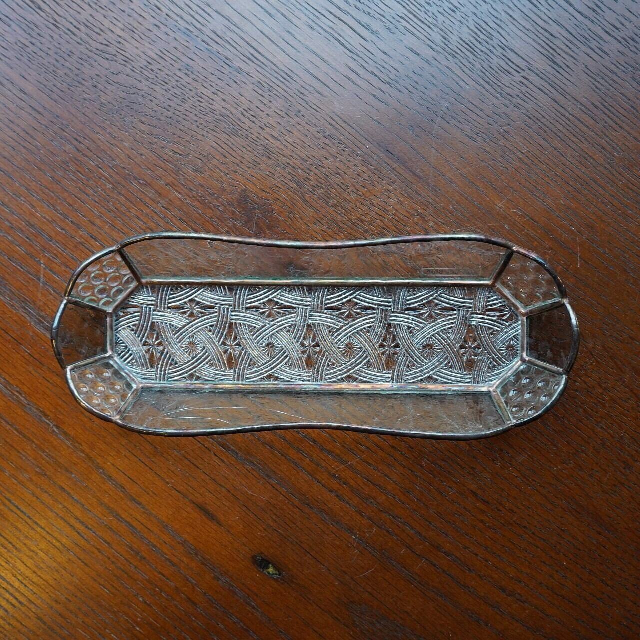 あおの めぐみ ステンドグラス長トレー ろにせら ギャラリーと雑貨のお店