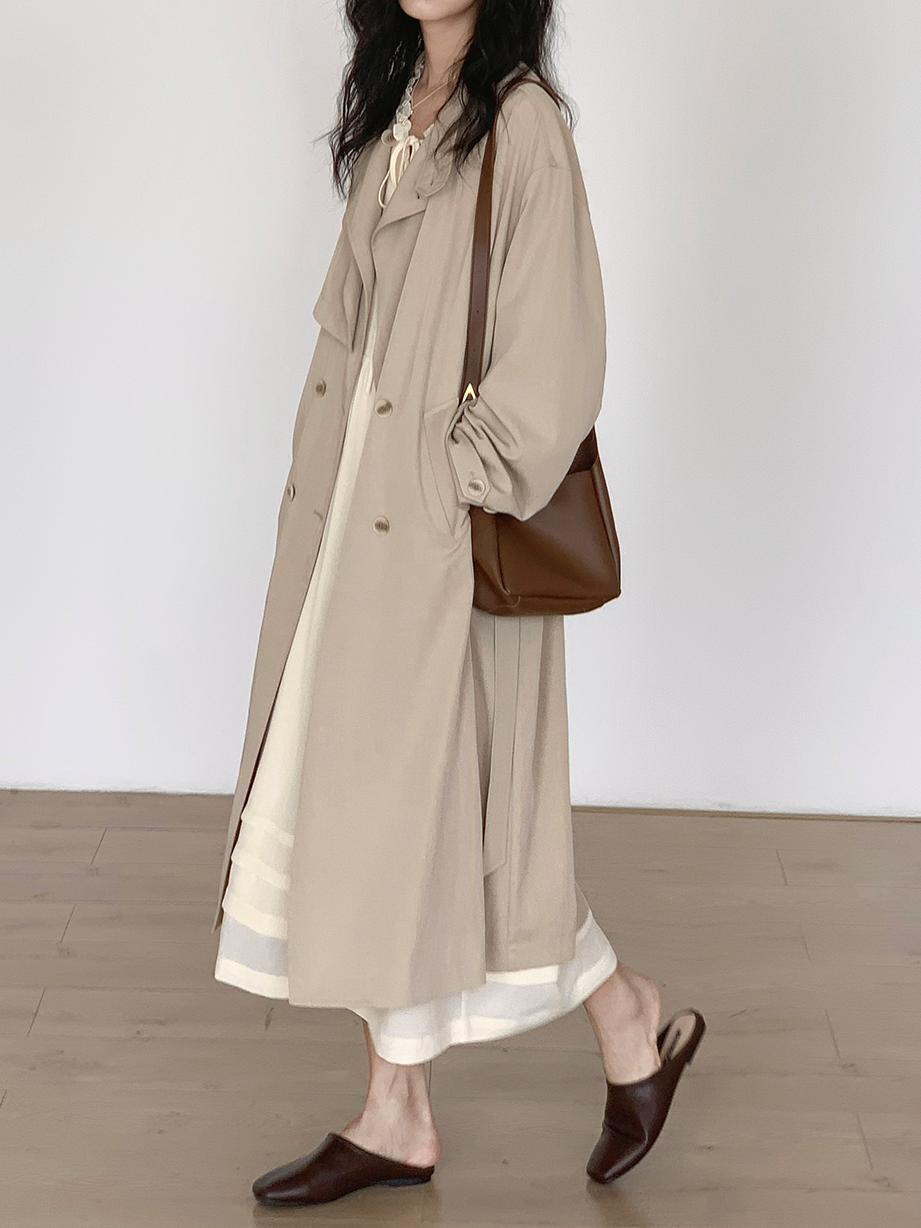 ZARA origins ダブルブレストチェスターコート コート | トレンチ