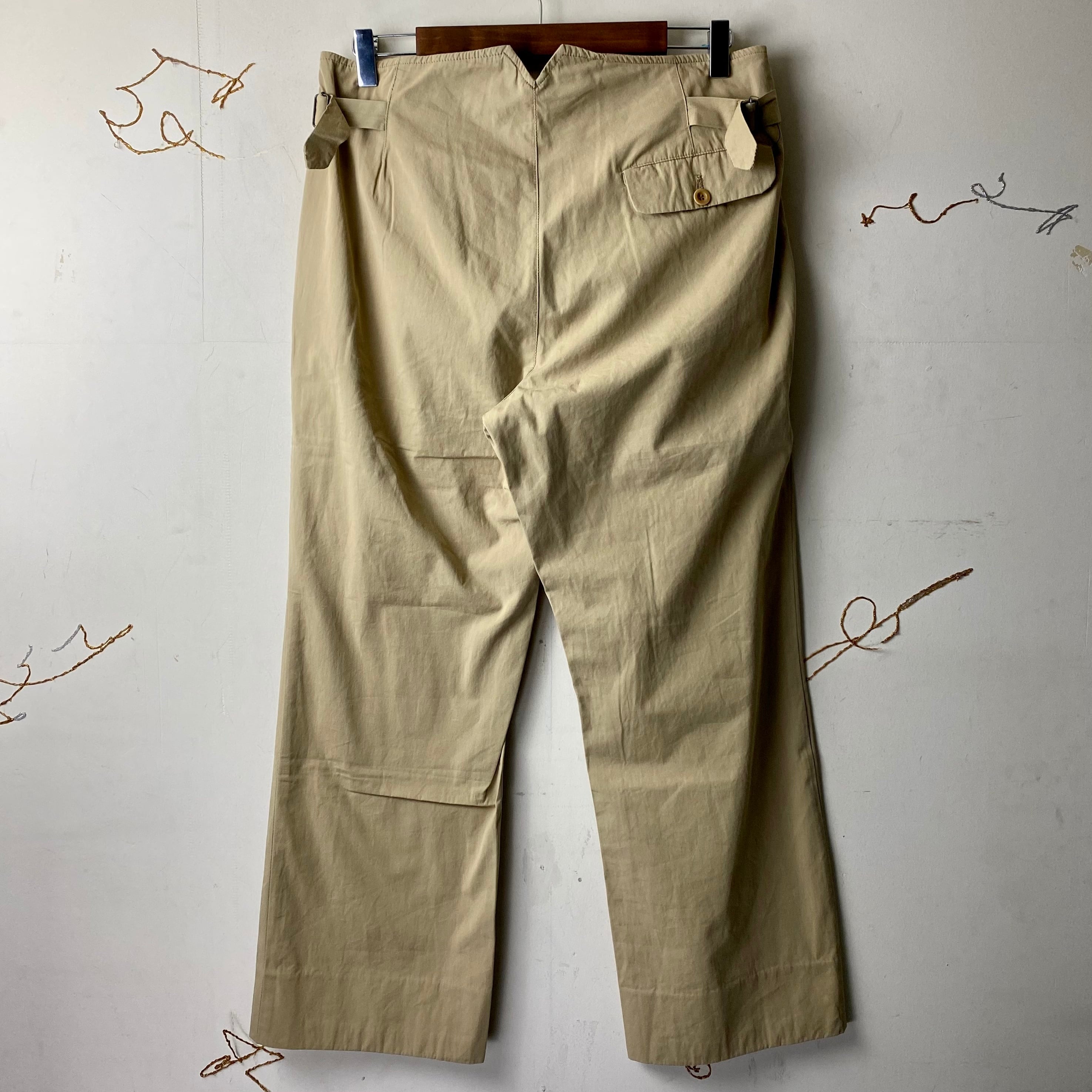 2004SS MAISON MARTIN MARGIELA side buckle wide pants | NOIR 2004SS MAISON MARTIN MARGIELA side buckle wide pants | NOIR