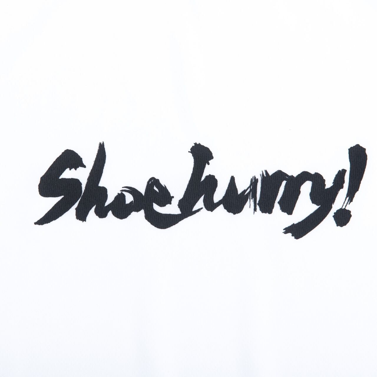 SHOEHURRY! LOGO DRY T-SHIRT (WHITE/BLACK) | ドライTシャツ(ホワイト/ブラック)