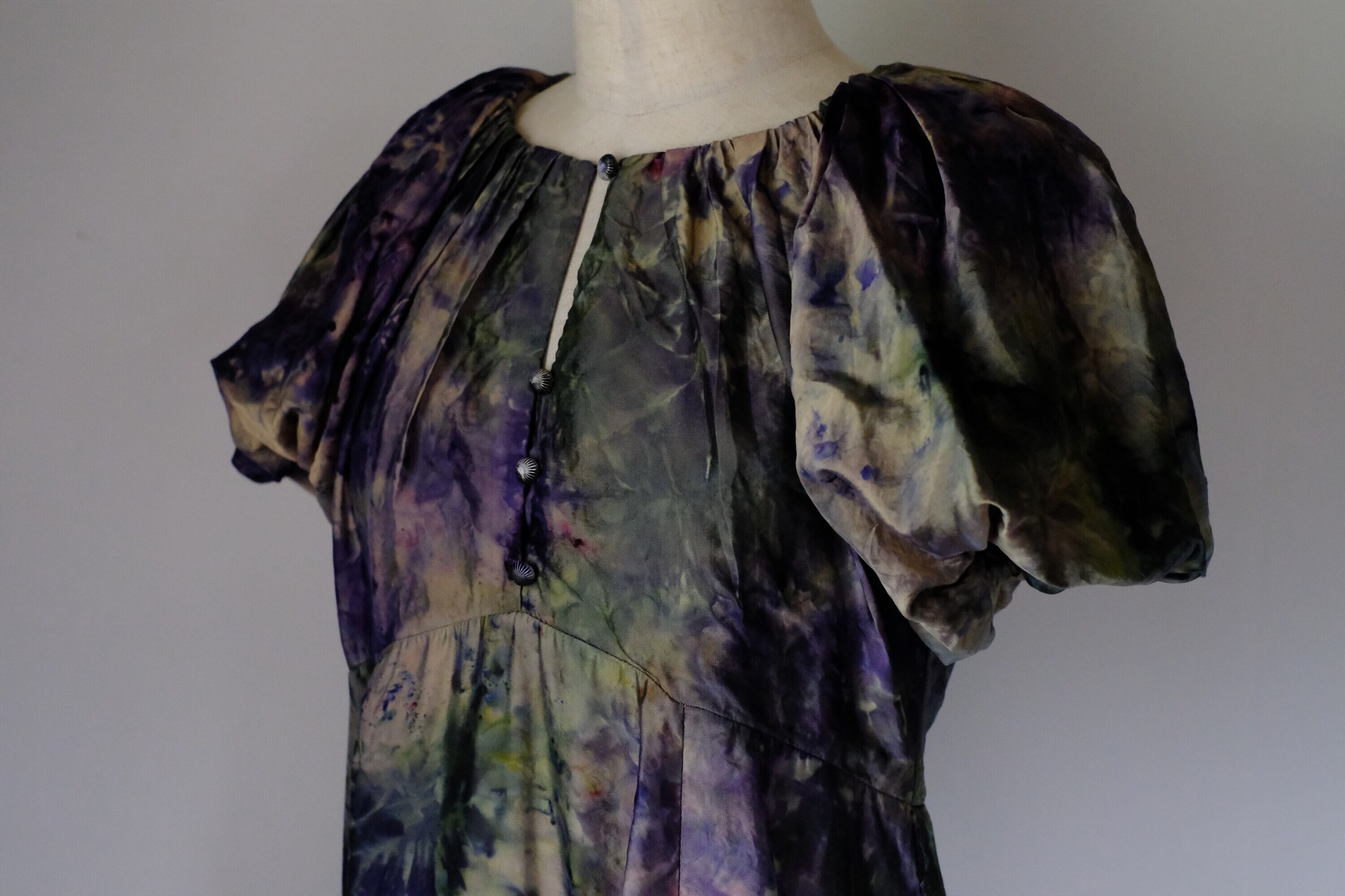 【remake】パフスリーブロングワンピース　u-0175