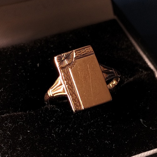 Antique 9ct Gold Signet Ring UK