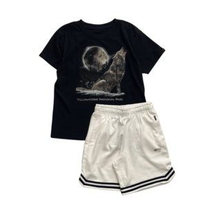 ＜VINTAGE＞Kids Yellowstone National Park Wolf T-Shirt｜キッズ ヴィンテージTシャツ