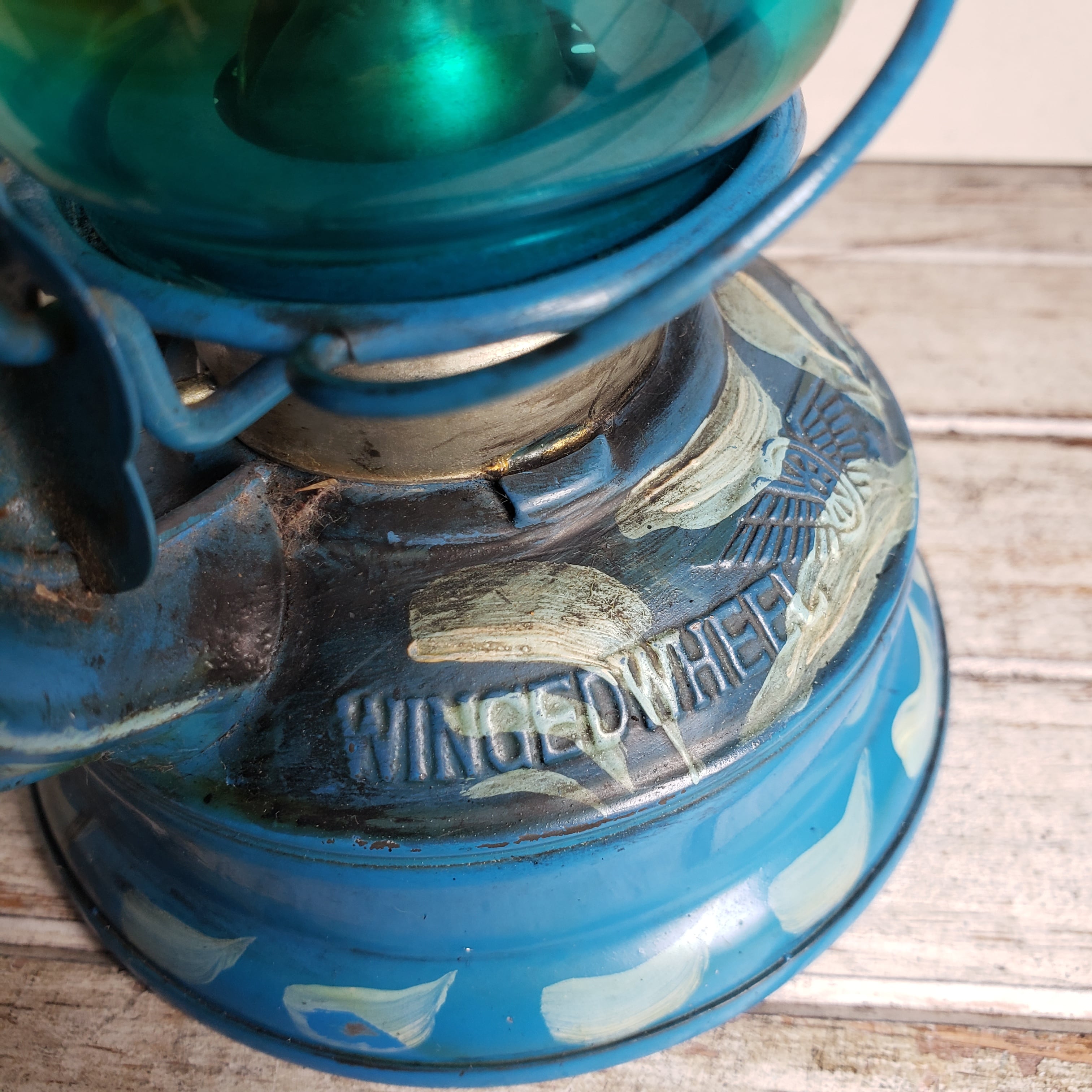 別所ランプ NO.350 中期型 ブルー WINGED WHEEL | shop kato