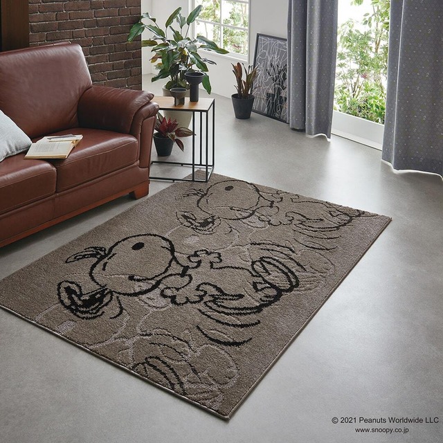 【ラグ】PEANUTS Suppertime RUG　（約130cm×185cm）