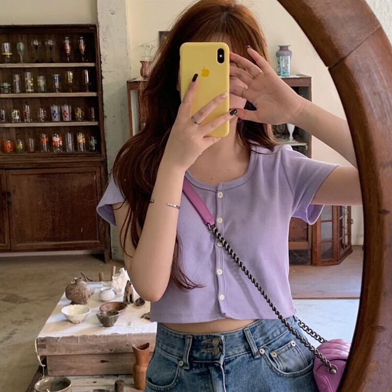 スタイルTシャツ ハイウェストトップス サマー 夏物 ヨーロピアン 萌量不足84388254903