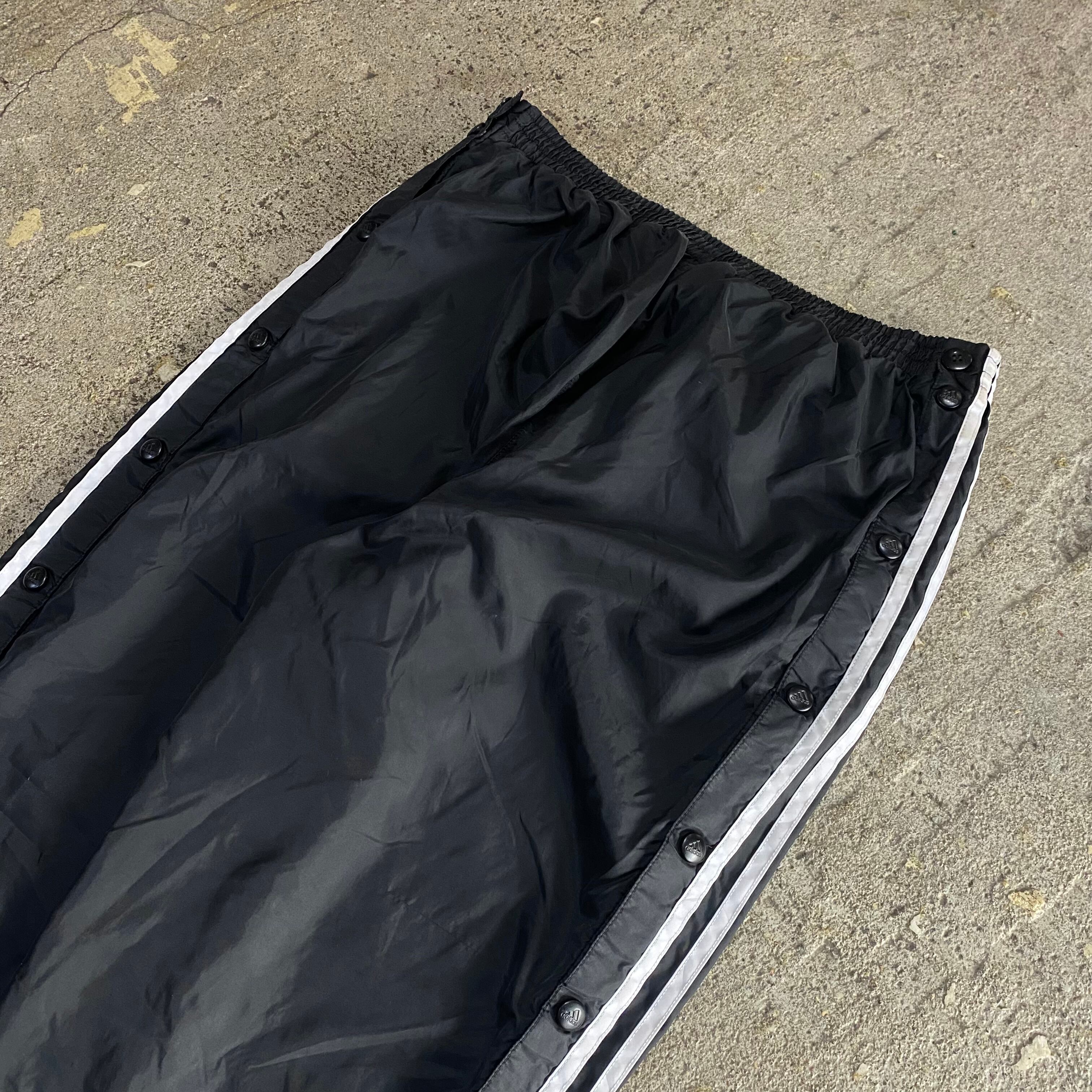 90s adidas side snap button nylon track pants | What'z up
