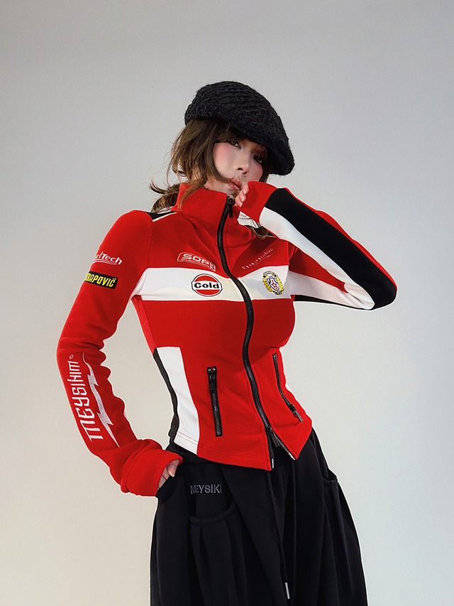 【CODONA SELECT】レーシングデザイン × タイトフィット スタンドカラートラックジャケット