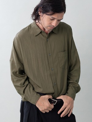 EGO TRIPPING (エゴトリッピング) GATHER-SHIRTS ギャザーシャツ / BROWN 616720-35