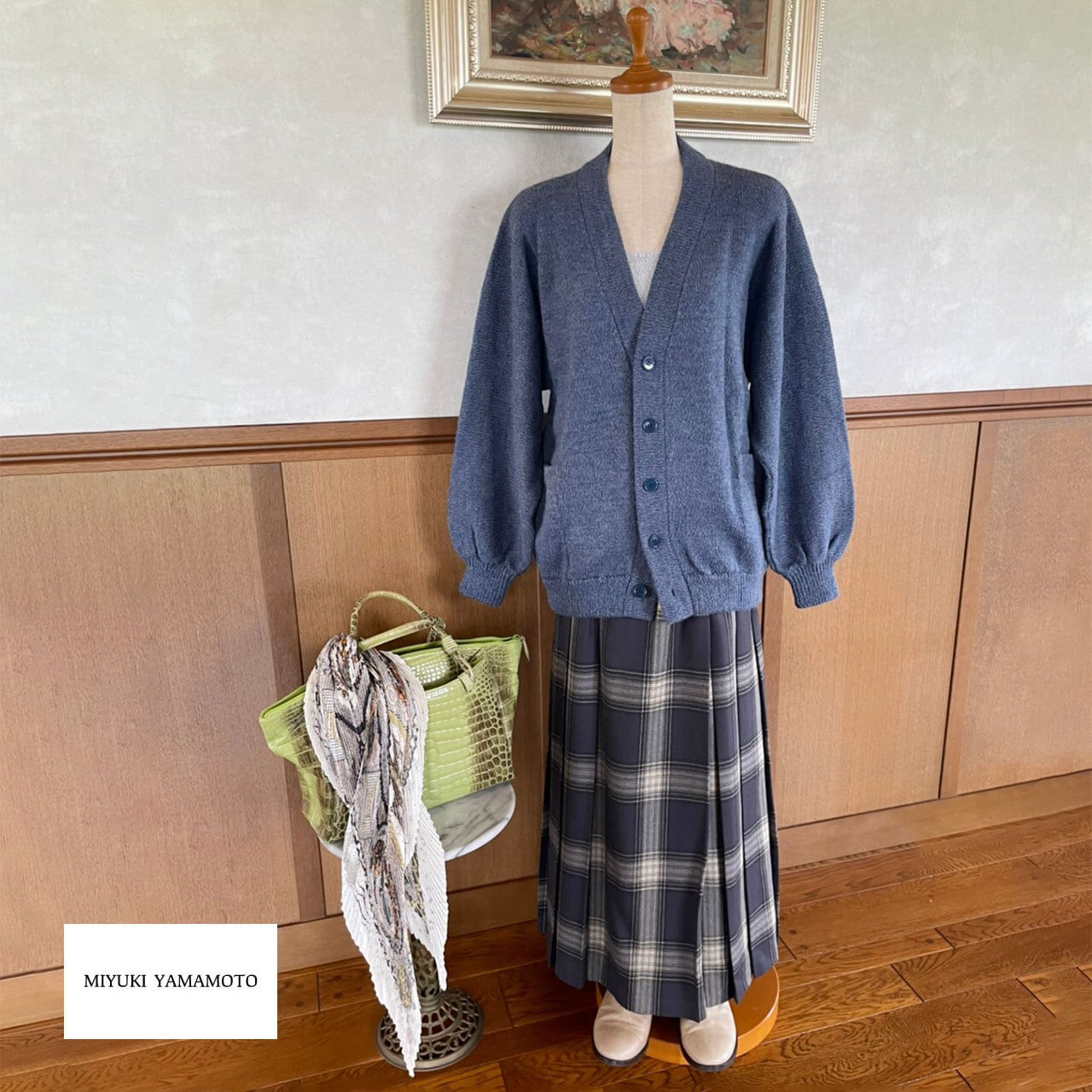 アルパカ　アルパカ　ブルゾン　カーディガン hellam（ヘラム） カーディガン アルパカタッチバイカラージップ