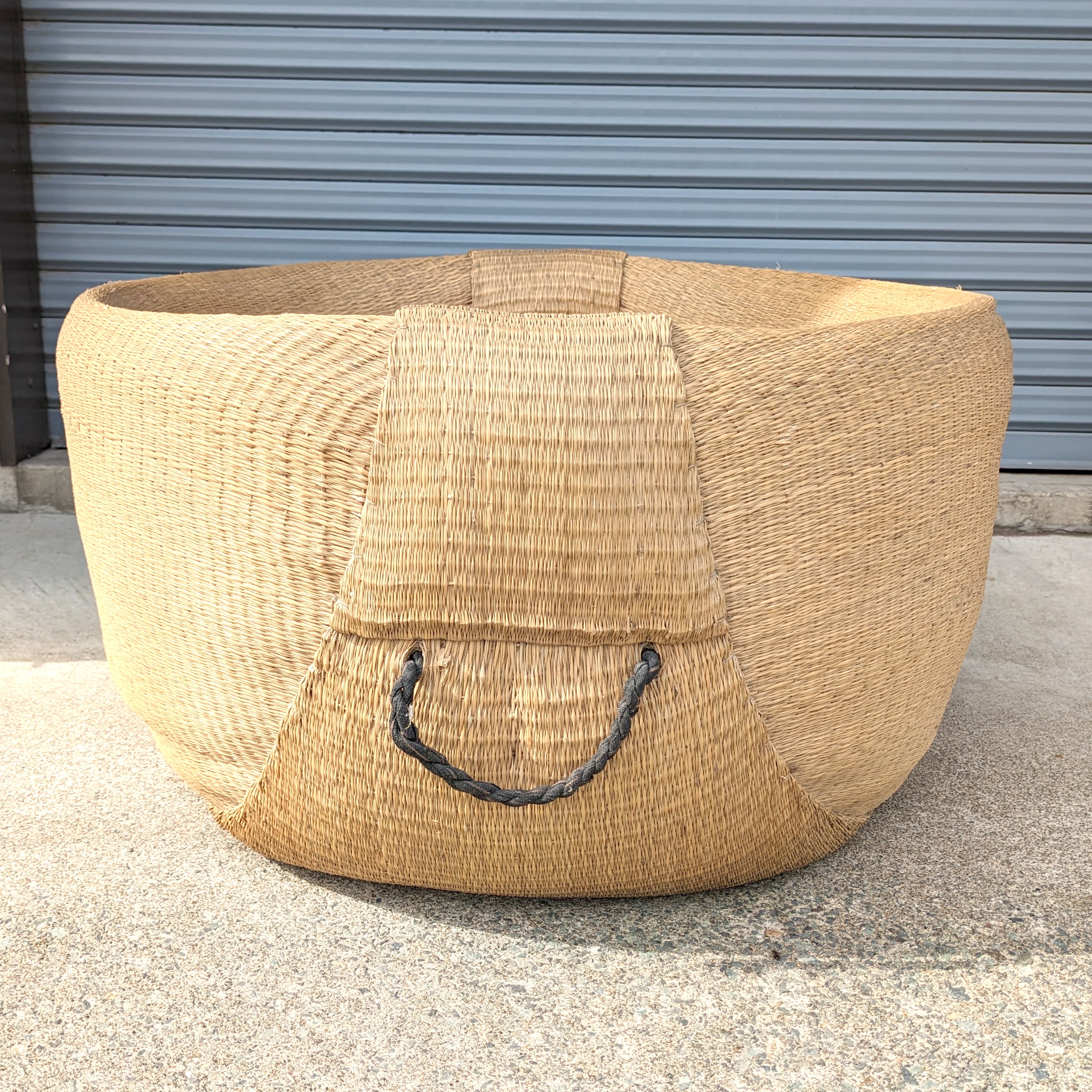 えんつこ・嬰児籠・藁籠・特大サイズ・古民具・No.230708-33・梱包