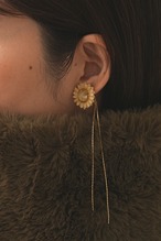 和紙のピアス　白陽×ゴールド