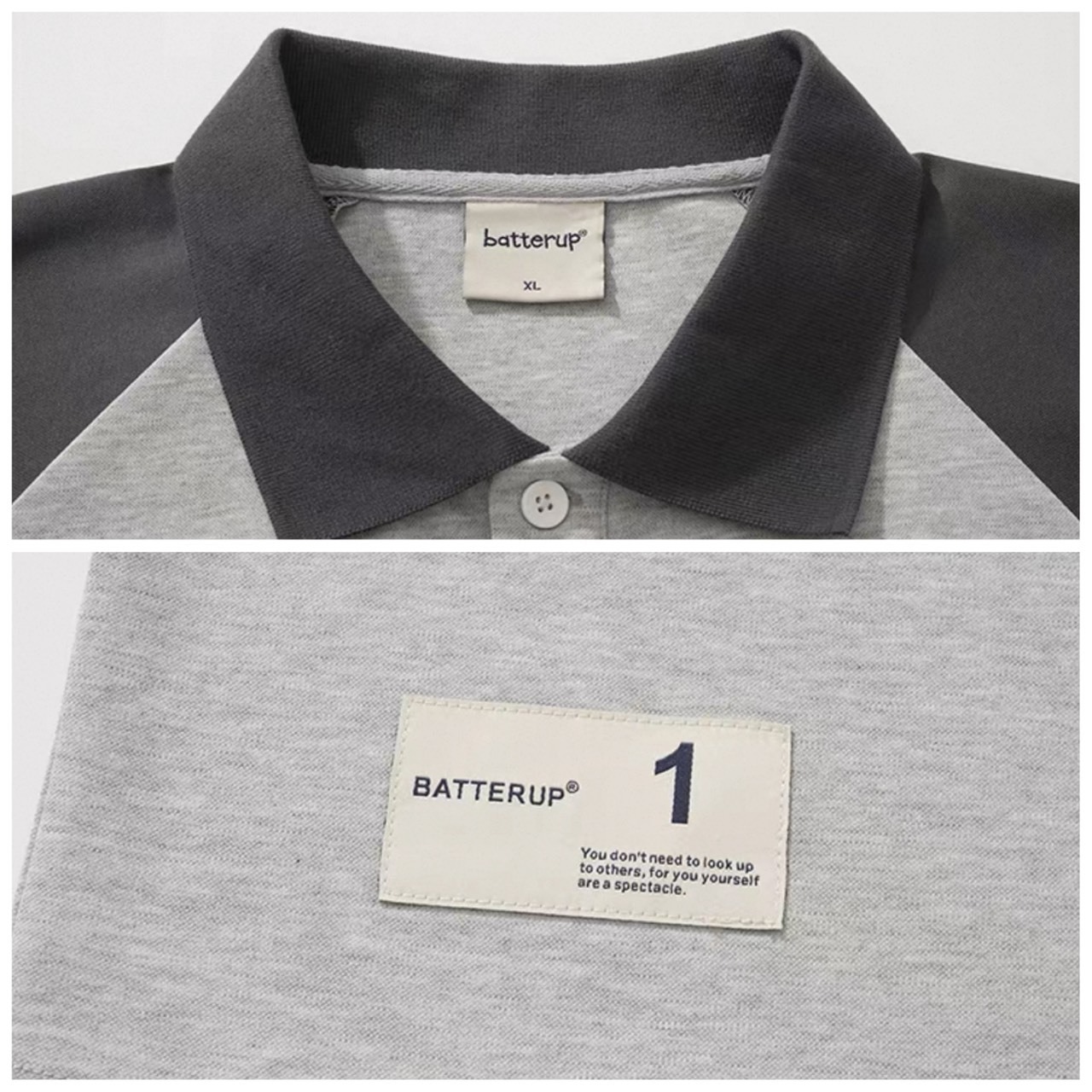Two tone raglan polo tee 1426 - 9