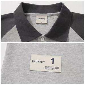Two tone raglan polo tee 1426