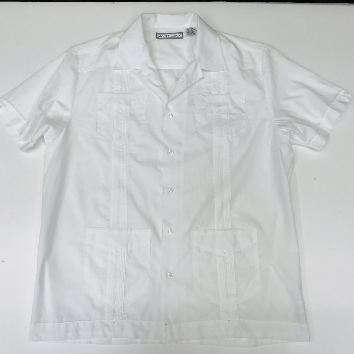 モンテカルロ 90〜00年代 キューバシャツ GYAYABERA SHIRTS ホワイトXL