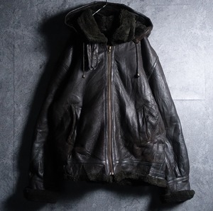 EURO Brown B-3 Type Mouton jacket