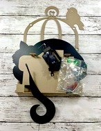 Arti e Mestieri 掛け時計 猫  ROMEO  IN  GABBIA 壁掛け時計 輸入インテリア イタリア 2420-116