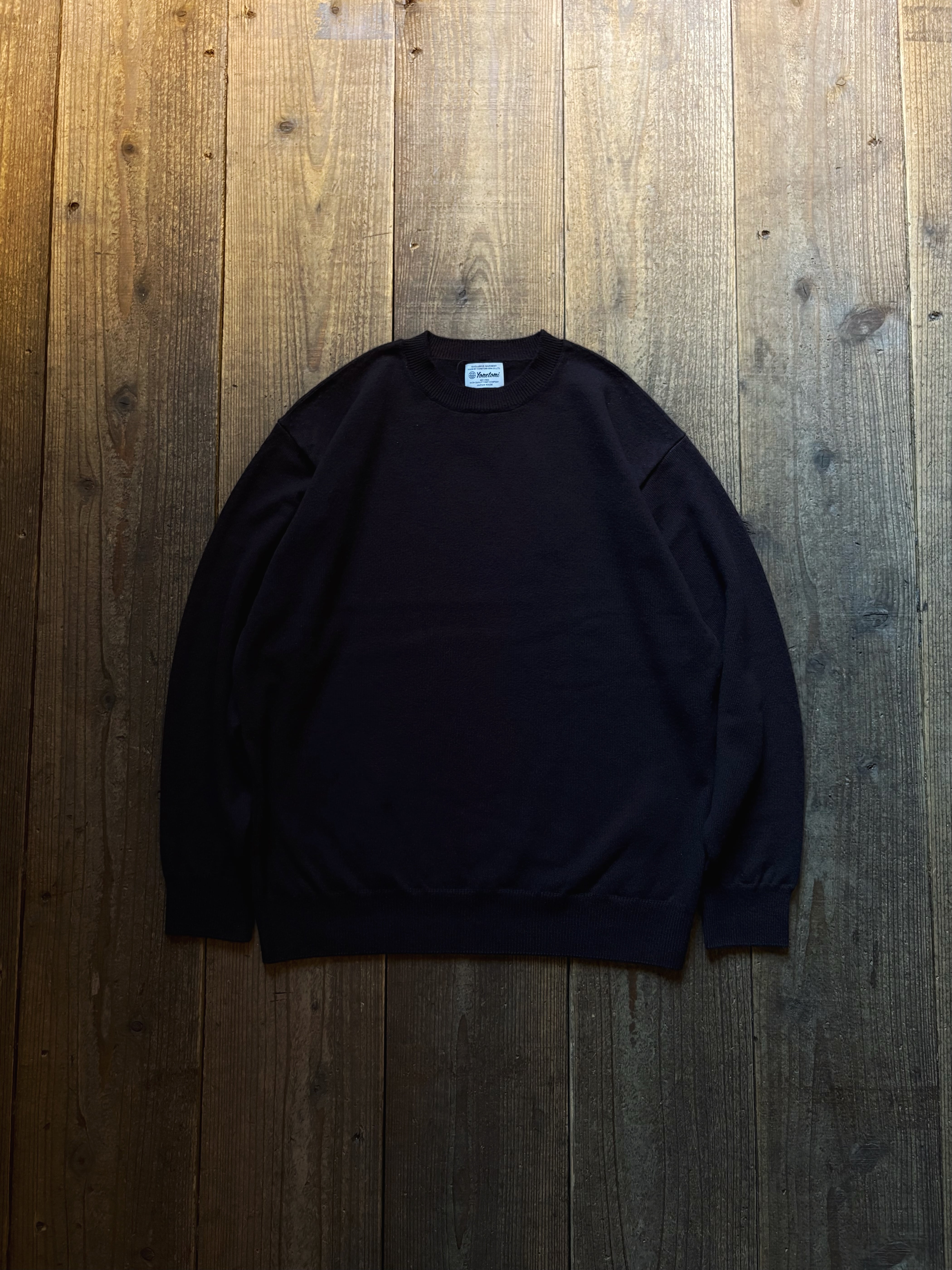 米富繊維 yonetomi new basic rigid cashmere sweater brown | TALE COCOON