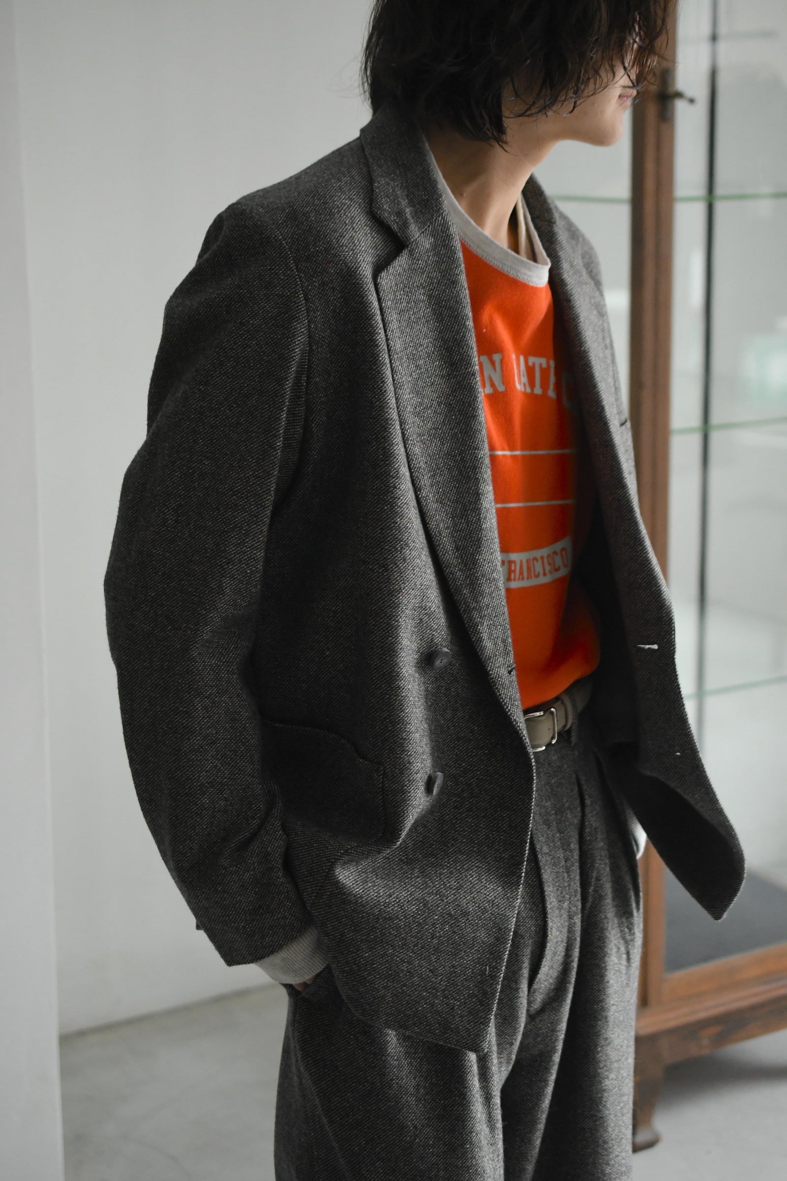 m's braque / W4B COMFORT LOOSEN JACKET (Mix Brown) | nariwai