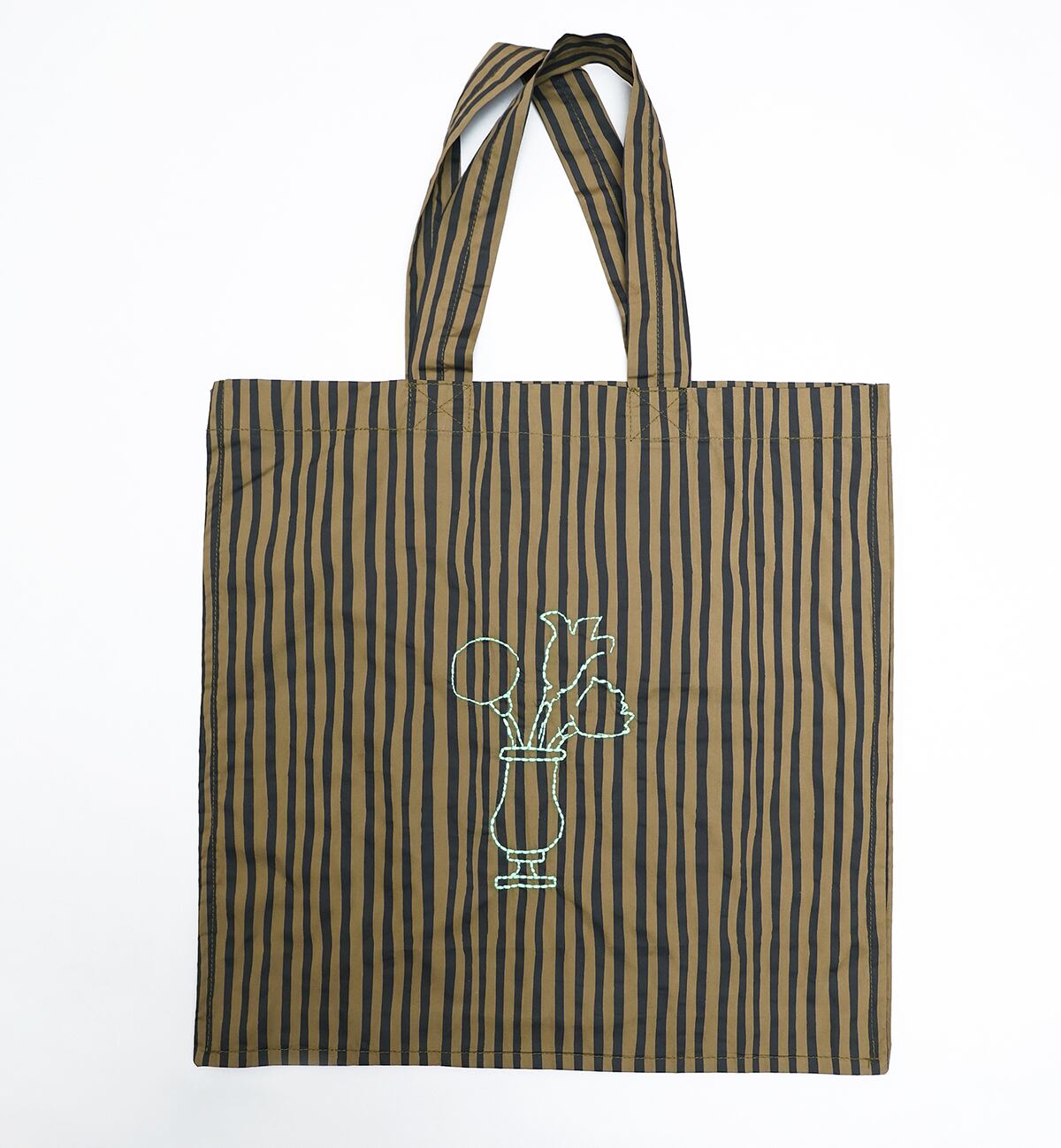 Hand stripe Big bag Free / Black & Olive