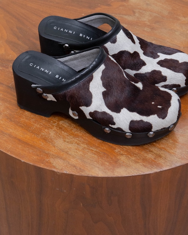 calf hair clogs