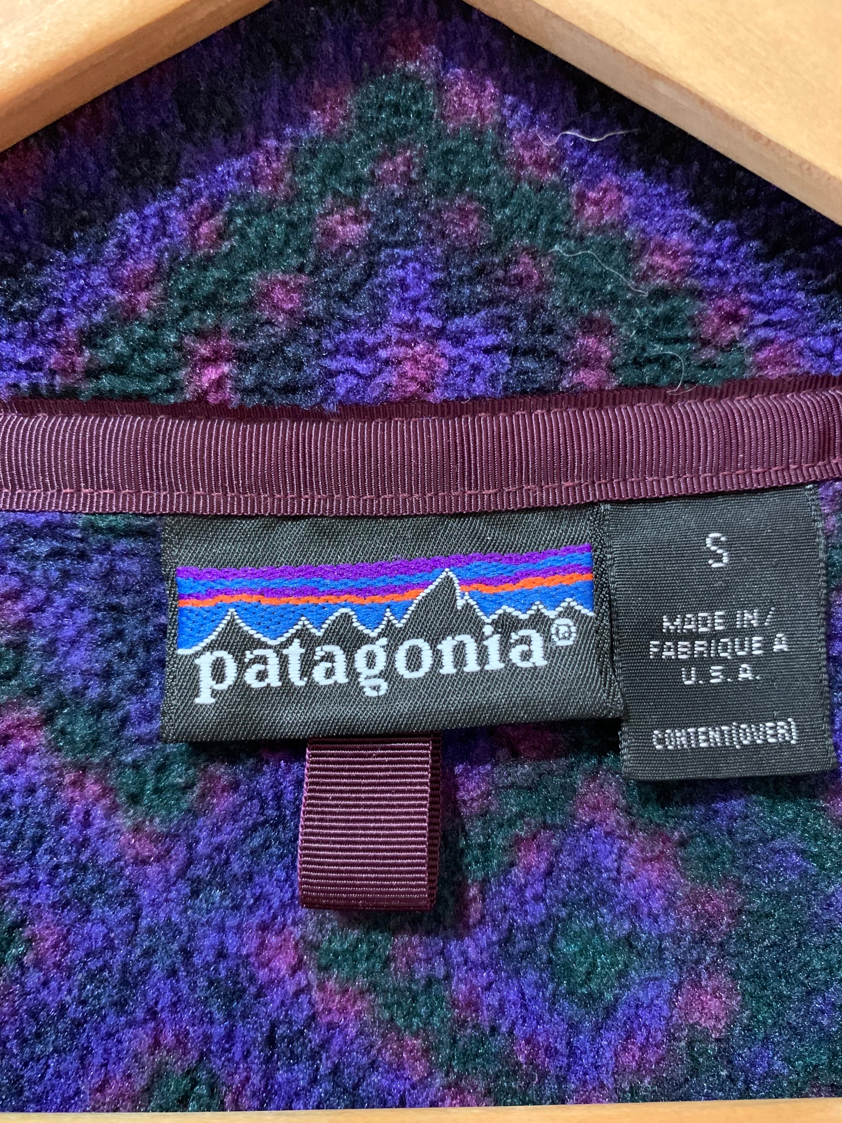 ☆ 90s パタゴニア シンチラ スナップT S 総柄 フリース 美品 ☆ 90s パタゴニア シンチラ スナップT S 総柄 フリース 美品