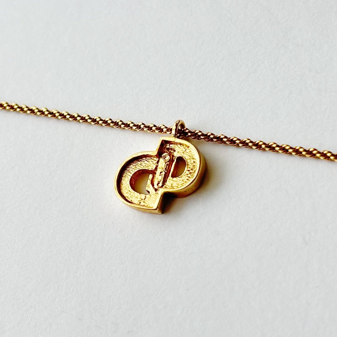N8006】Christian Dior logo rhinestone necklace/クリスチャン