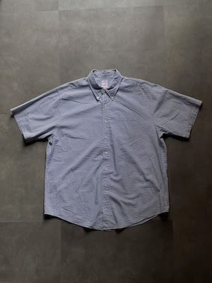 Brooks Brothers ギンガムチェック BDシャツ 半袖 ブルックスブラザーズ XL ネイビー
