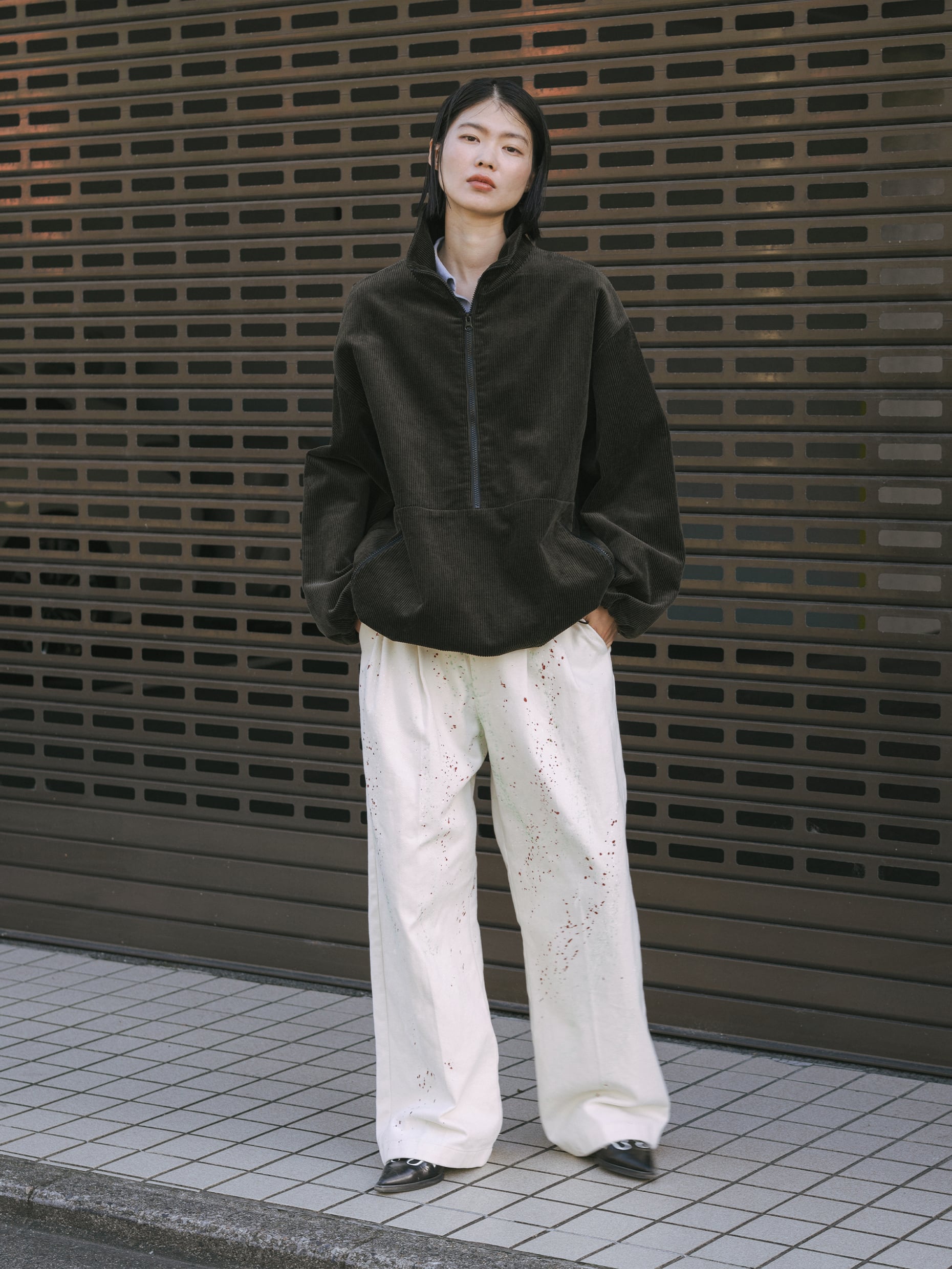 Olaf Corduroy half zip pullover | oll