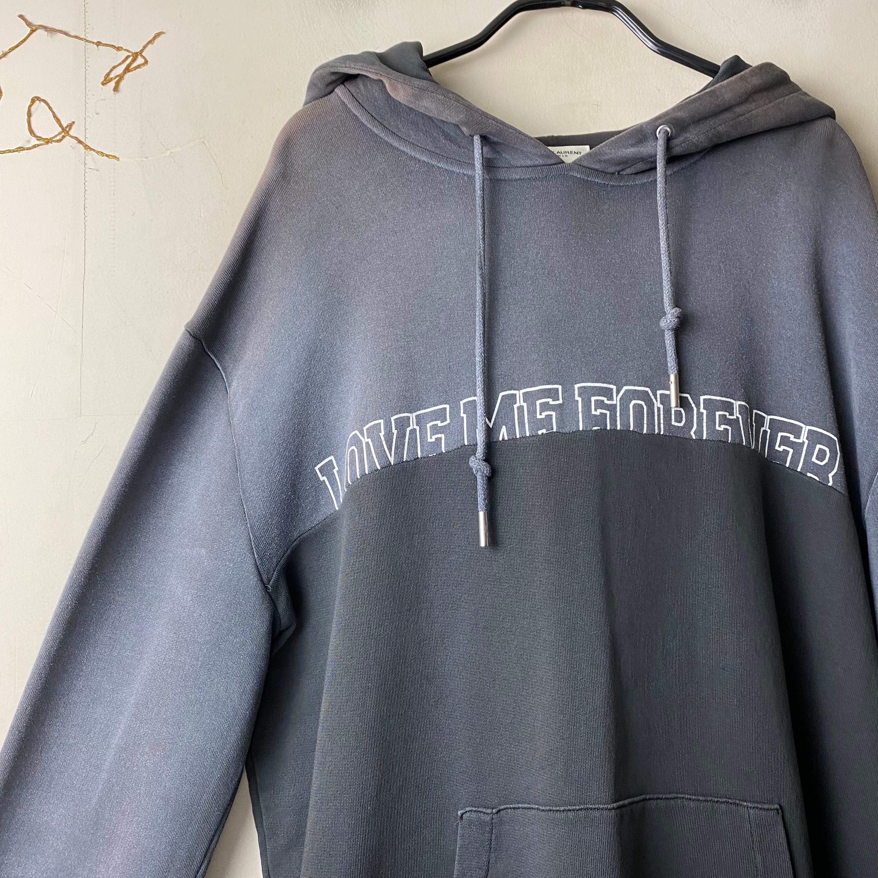 2017AW SAINT LAURENT PARIS sweat parka “love me forever or never 