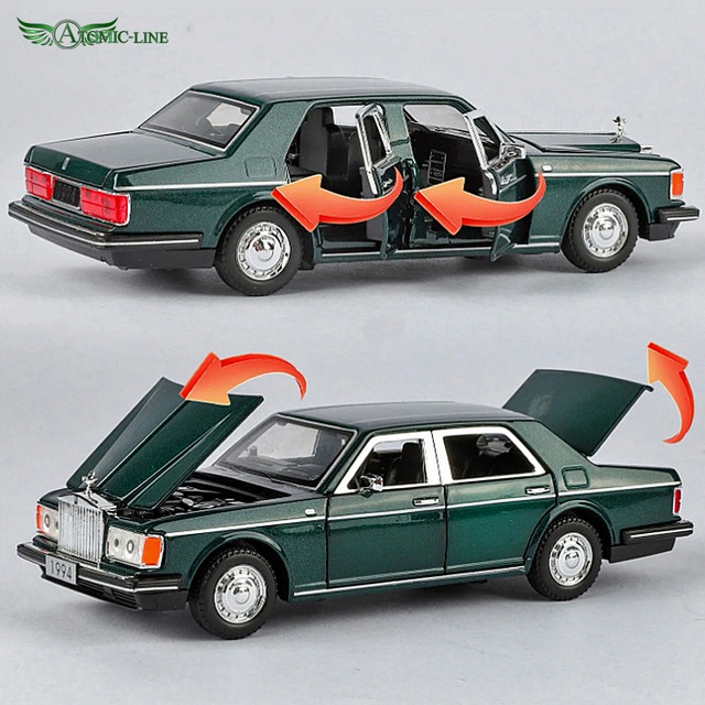 Rolls-Royce シルバースパー 1/32 ミニカー 全4色 ライト点灯 エンジンサウンド 模型 合金モデル ジオラマ