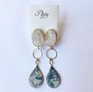 marble drop pierce / earring