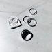SET RING|| ROUND  x ONE WAVE || 5 RINGS || SILVER SET || FRSS26