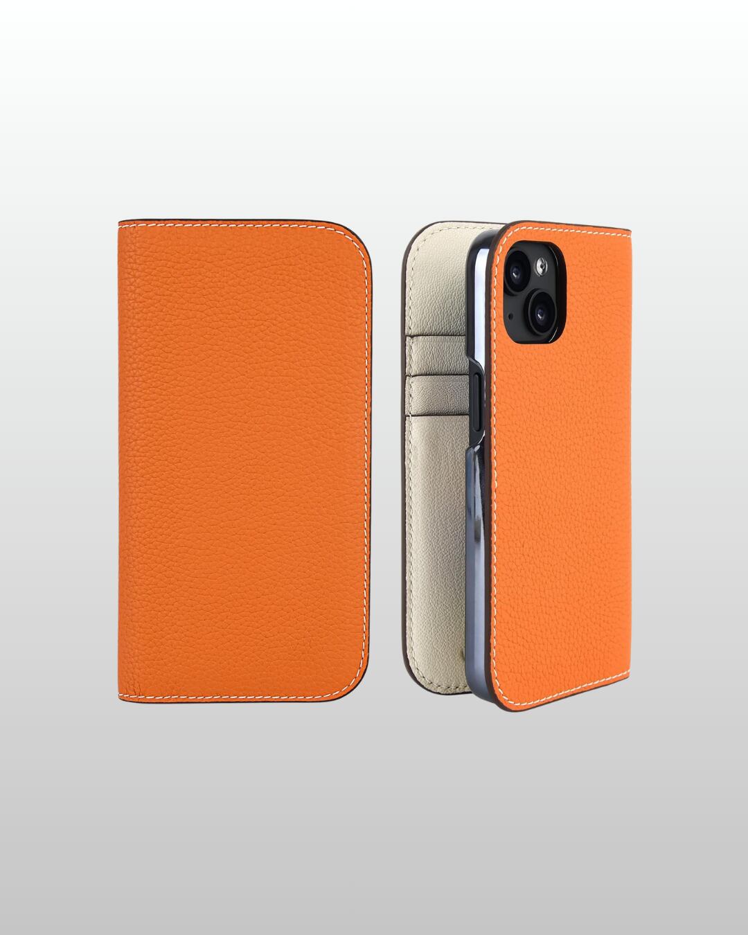 【iPhone15シリーズ】手帳型ケース トゴ オレンジミルク