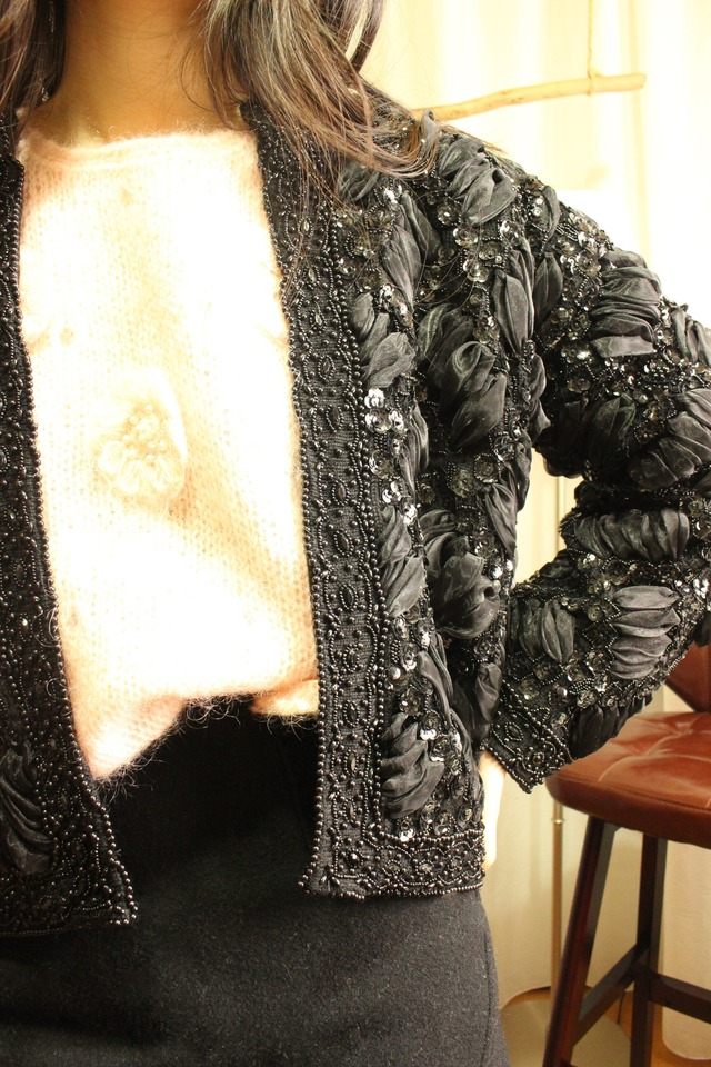 bijou×ribbon　jacket