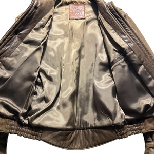 vintage ~1990’s GOLDEN BEAR leather hi-neck jacket