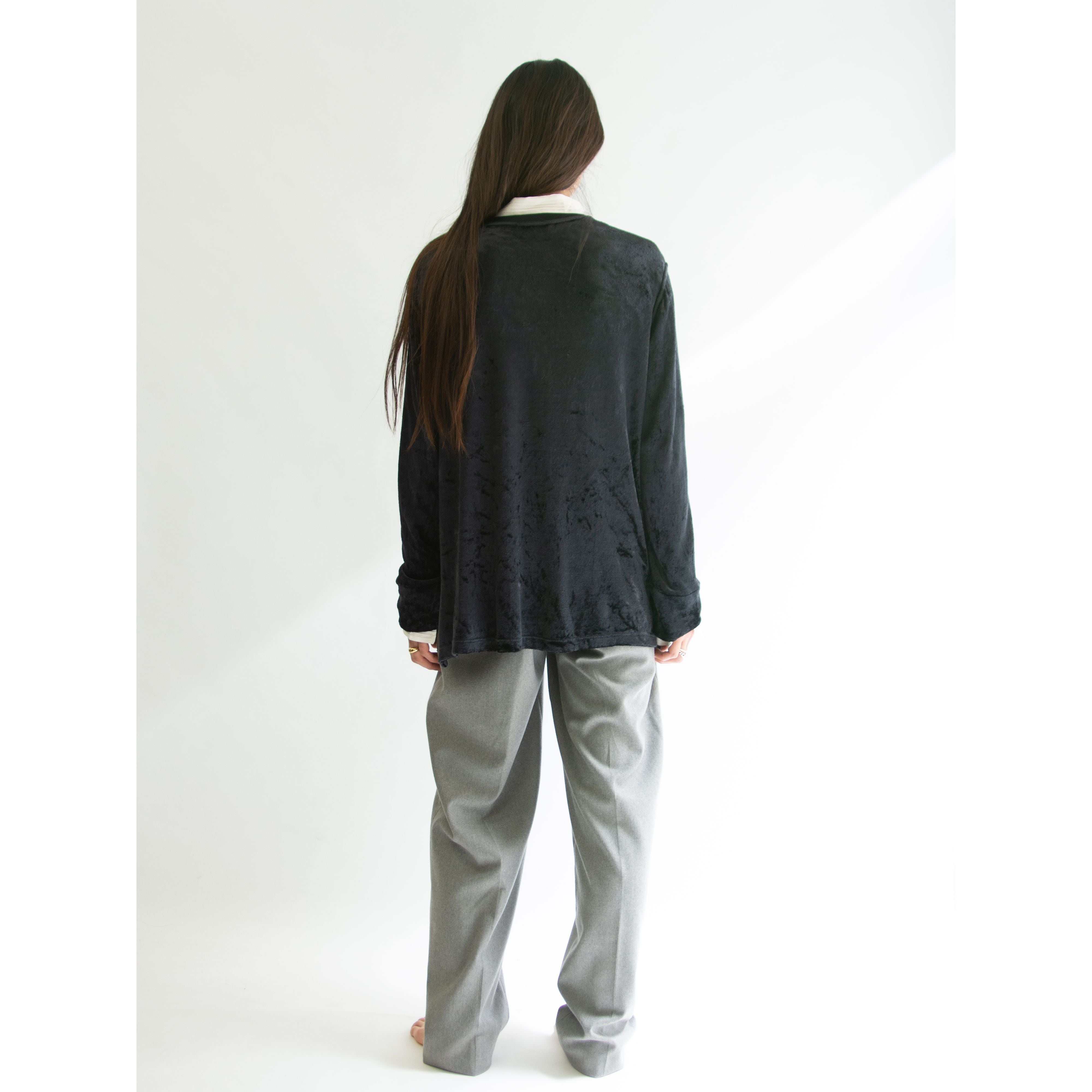 SONIA RYKIEL】Made in France 100% viscose velour cardigan（ソニア