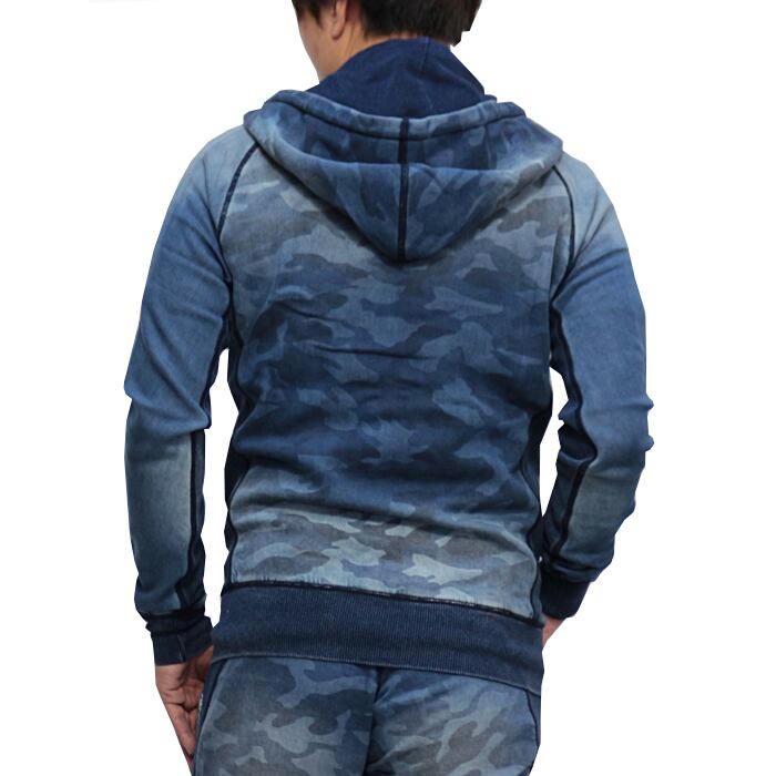 1PIU1UGUALE3 RELAX ジョグデニムダウンジャケットカモフラS