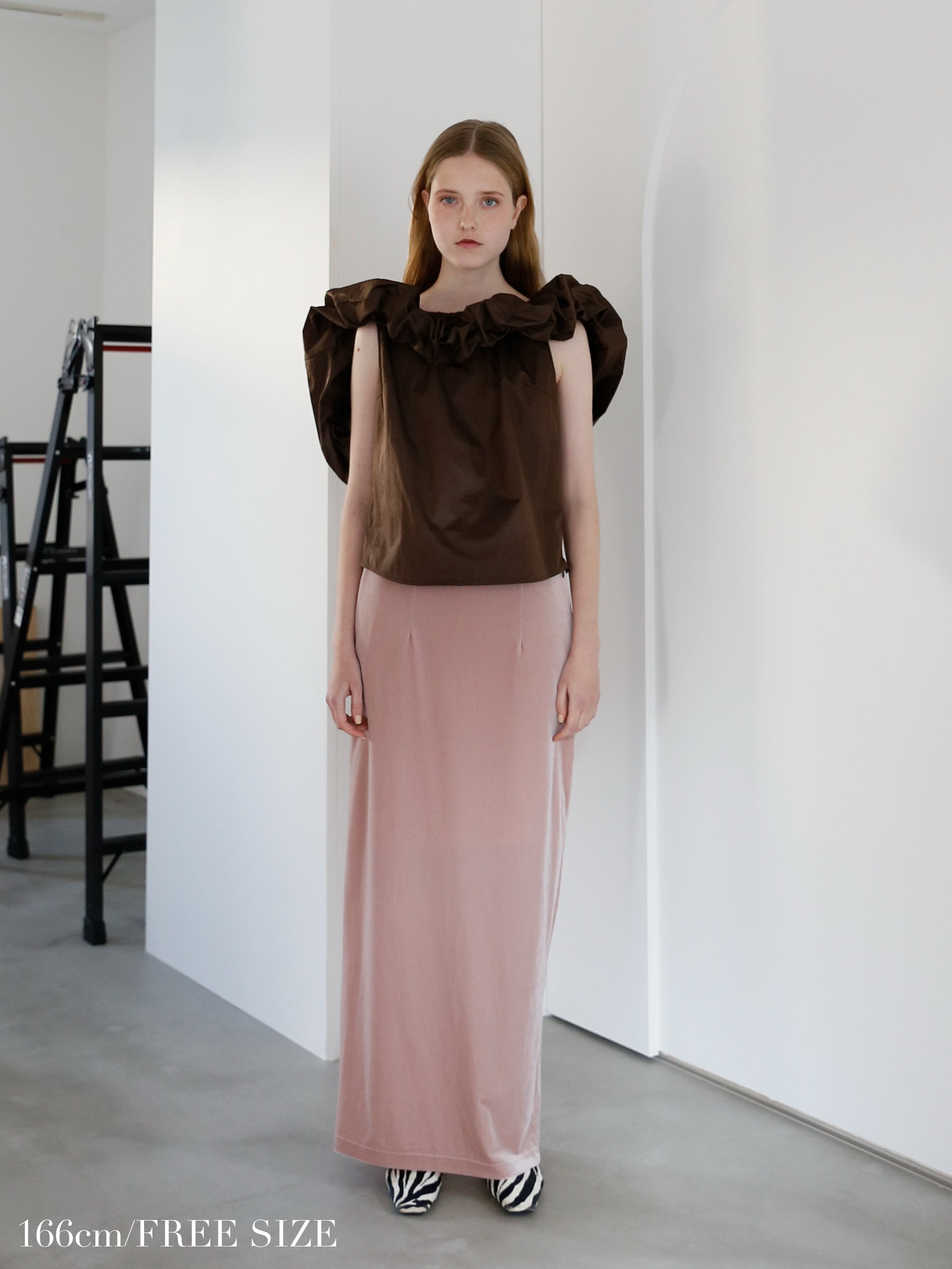velour I line maxi skirt | Katrin TOKYO