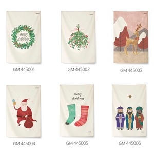 Christmas fabric poster M size 6types / クリスマス ファブリックポスター タペストリー 韓国雑貨 北欧