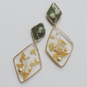 plate earrings / pierce