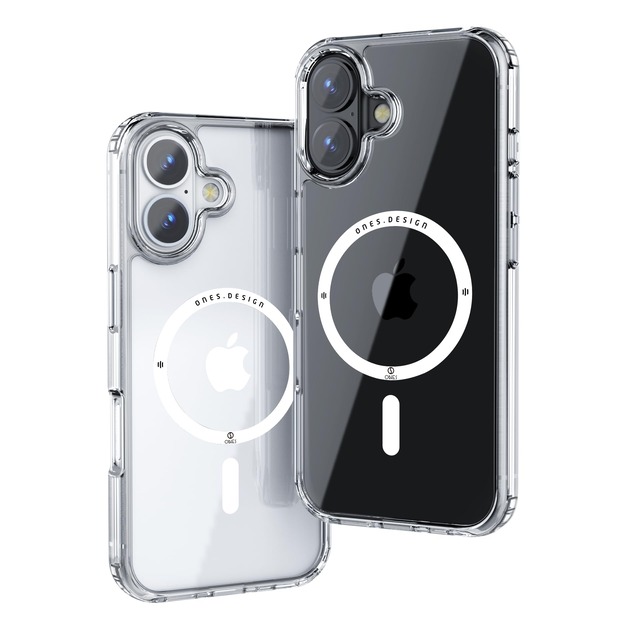【米軍MIL規格・Magsafe対応】ONES iPhone 16 用 ケース クリアカバー 耐衝撃 超軽量 超透明 エアバッグ構造 高靭性PC背面パネル 衝撃吸収TPUバンパー レンズ・画面保護 黄変防止 滑り止め Qi充電対応 マグネット クリア カバー
