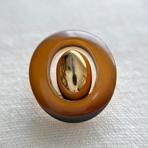 シャイニーブラウンオーバル×ゴールドオーバル 27㎜