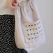 2色/小花刺繍の巾着バッグ ・11963