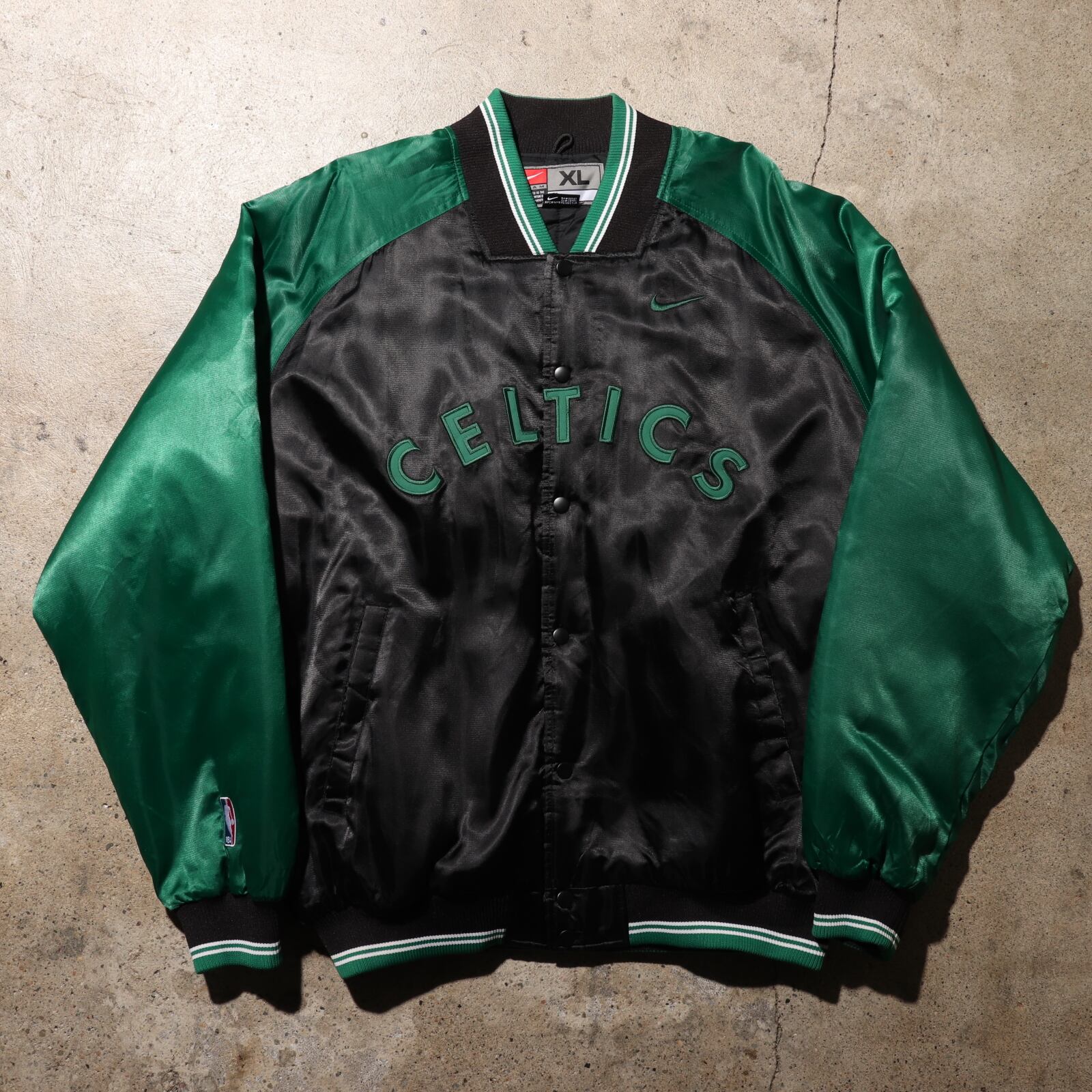 極美品 XL 90s NIKE ボストン・セルティックス Boston Celtics サテン 