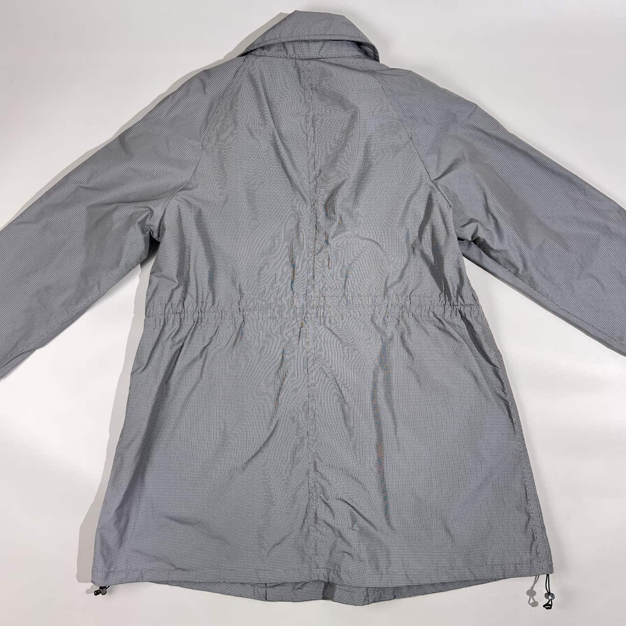 CROCODILE クロコダイル チェック ハーフコート M/ネイビー×ホワイト系 レディース