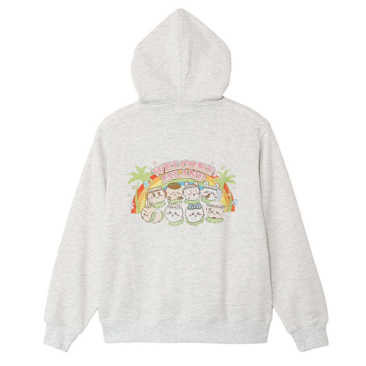 ちいかわ人魚の島のひみつZIPパーカーWELCOM ISLANDアッシュLサイズ