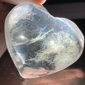 18.天使の梯子☆水晶☆エンジェルラダー 珍しいハートモチーフ♪