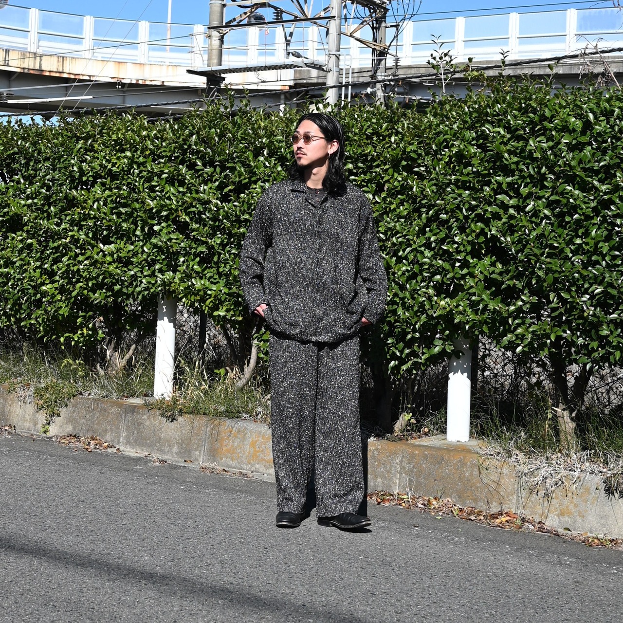 VINTAGEカーハート、INTERIM(インテリム)ブークレツイードセットアップスタイル