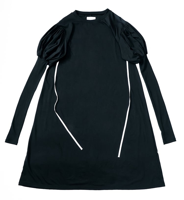Puff sleeves dress adult M / Black